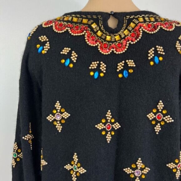 Vintage Working in Progress 80’s Silk Wool Sequin Women’s Sweater Size Large - Picture 2 of 14
